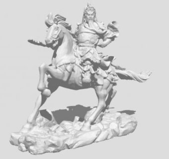 财神关公su模型下载_sketchup草图大师SKP模型