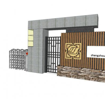 大门合集su模型下载_sketchup草图大师SKP模型