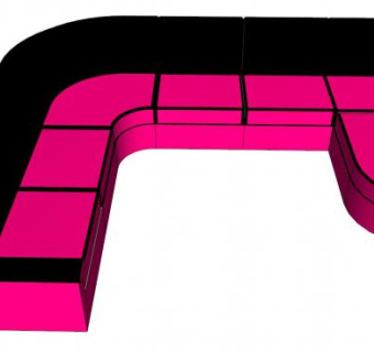U型沙发su模型下载_sketchup草图大师SKP模型
