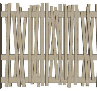 篱笆su模型下载_sketchup草图大师SKP模型