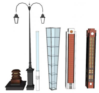 欧式景观灯su模型下载_sketchup草图大师SKP模型