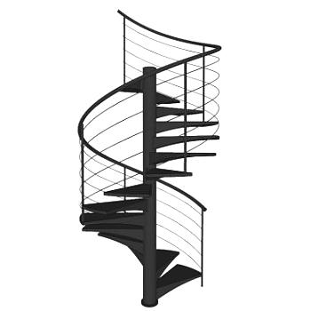 <em>铁艺楼梯</em>su模型下载_sketchup草图大师SKP模型