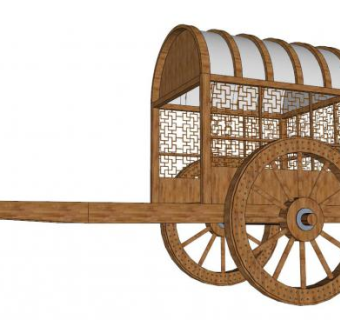 古代车轮su模型下载_sketchup草图大师SKP模型