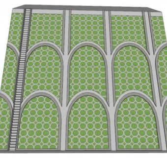 现代挡墙su模型下载_sketchup草图大师SKP模型