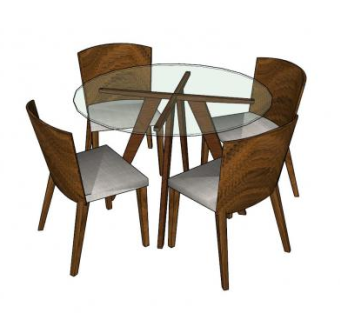 休闲会议桌SU模型下载_sketchup草图大师SKP模型