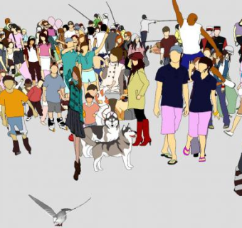 剪影人物su模型下载_sketchup草图大师SKP模型