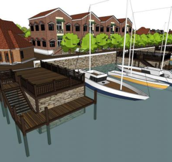 码头su模型下载_sketchup草图大师SKP模型