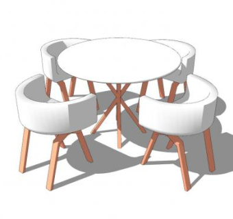 简约会议桌SU模型下载_sketchup草图大师SKP模型