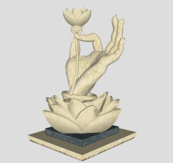 中式佛手su模型下载_sketchup草图大师SKP模型