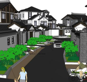 小户型民宿su模型下载_sketchup草图大师SKP模型