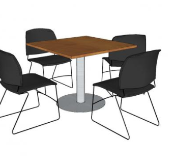 现代休闲洽谈桌SU模型下载_sketchup草图大师SKP模型