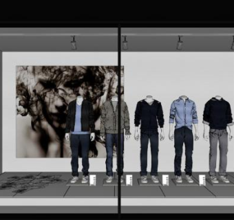 橱窗展示设计su模型下载_sketchup草图大师SKP模型