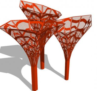 创意雕塑造型su模型下载_sketchup草图大师SKP模型