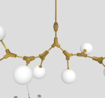 树杈灯su模型下载_sketchup草图大师SKP模型