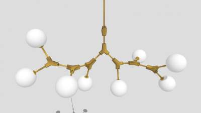 树杈灯su模型下载_sketchup草图大师SKP模型