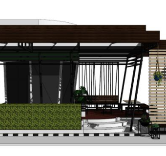 咖啡店材质su模型下载_sketchup草图大师SKP模型