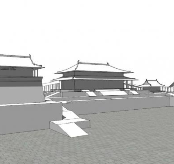 含元殿su模型下载_sketchup草图大师SKP模型