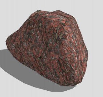 红色矿物岩石SU模型下载_sketchup草图大师SKP模型