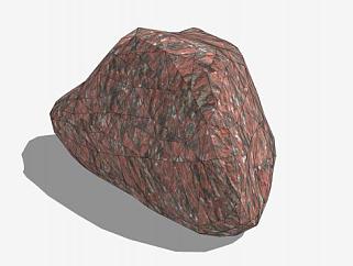 红色矿物岩石SU模型下载_sketchup草图大师SKP模型