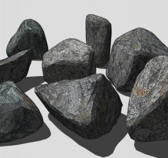 景观石形态SU模型下载_sketchup草图大师SKP模型