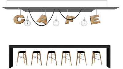 餐饮空间吧台su模型下载_sketchup草图大师SKP模型