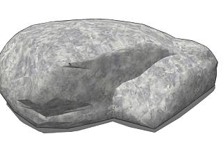 圆滑的岩石SU模型下载_sketchup草图大师SKP模型