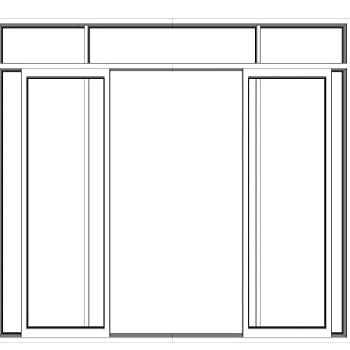 玻璃大门su模型下载_sketchup草图大师SKP模型