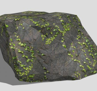 岩石与葡萄藤SU模型下载_sketchup草图大师SKP模型