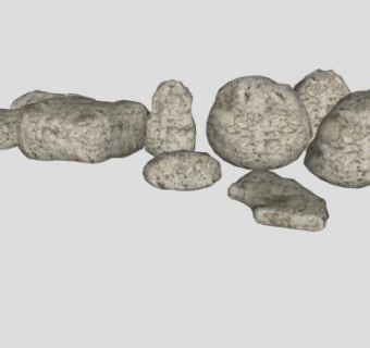 景观石头形态SU模型下载_sketchup草图大师SKP模型