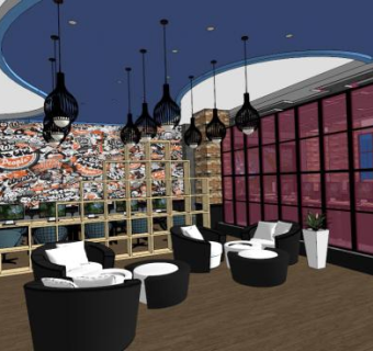 网咖su模型下载_sketchup草图大师SKP模型