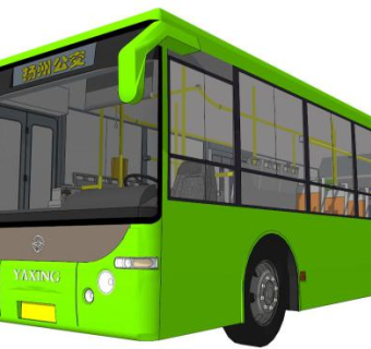 公交汽车su模型下载_sketchup草图大师SKP模型