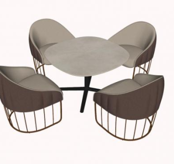 现代洽谈桌SU模型下载_sketchup草图大师SKP模型