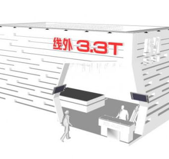 白色线外展厅SU模型下载_sketchup草图大师SKP模型