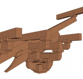 斗拱挑瞻su模型下载_sketchup草图大师SKP模型