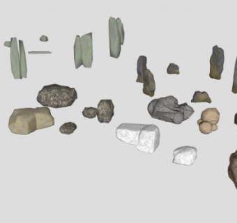 各类岩石SU模型下载_sketchup草图大师SKP模型