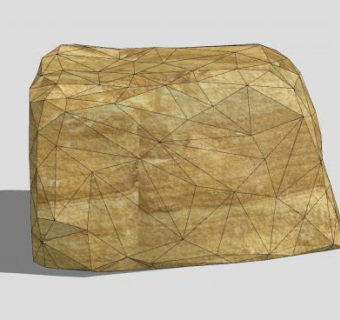 黄色岩石SU模型下载_sketchup草图大师SKP模型