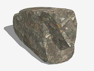 天然岩石块SU模型下载_sketchup草图大师SKP模型
