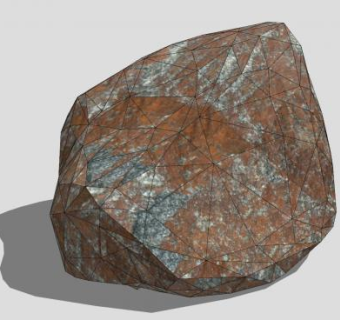 赤色岩石SU模型下载_sketchup草图大师SKP模型