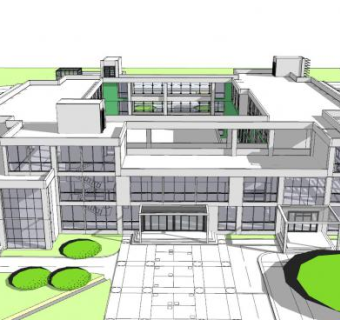 医院综合楼SU模型下载_sketchup草图大师SKP模型