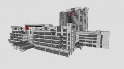 中小型医院SU模型下载_sketchup草图大师SKP模型