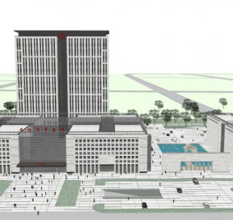 丹阳市中医院SU模型下载_sketchup草图大师SKP模型