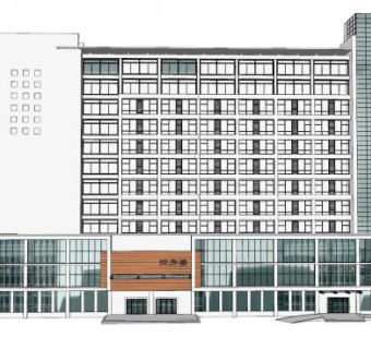 现代医院病房楼SU模型下载_sketchup草图大师SKP模型