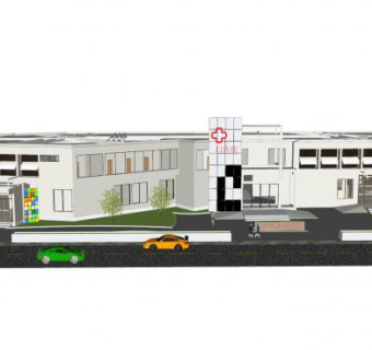 社区服务中心SU模型下载_sketchup草图大师SKP模型