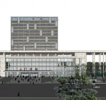 丹阳市中医院门诊部SU模型下载_sketchup草图大师SKP模型