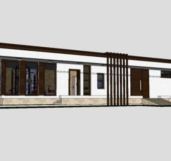 厂房改造健身房SU模型设计