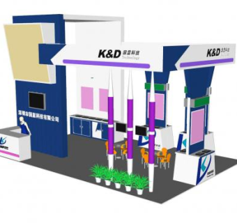 国显科技企业展厅SU模型下载_sketchup草图大师SKP模型