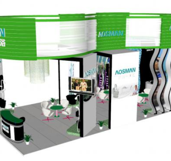 澳斯曼卫浴展厅SU模型下载_sketchup草图大师SKP模型