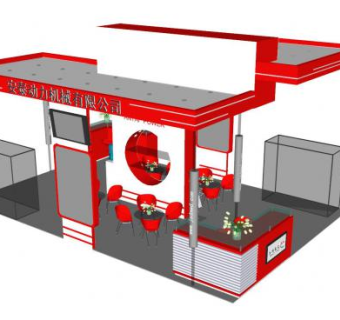 安泰动力机械企业展厅SU模型下载_sketchup草图大师SKP模型