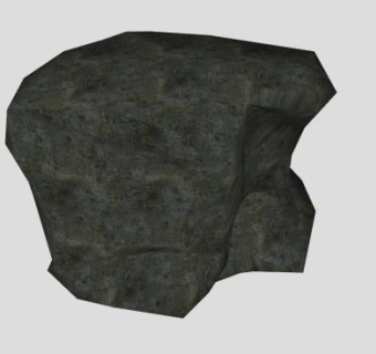 黑色大岩石SU模型下载_sketchup草图大师SKP模型
