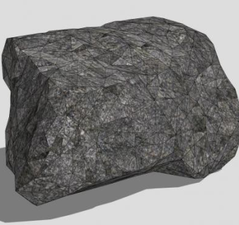 深灰色岩石SU模型下载_sketchup草图大师SKP模型